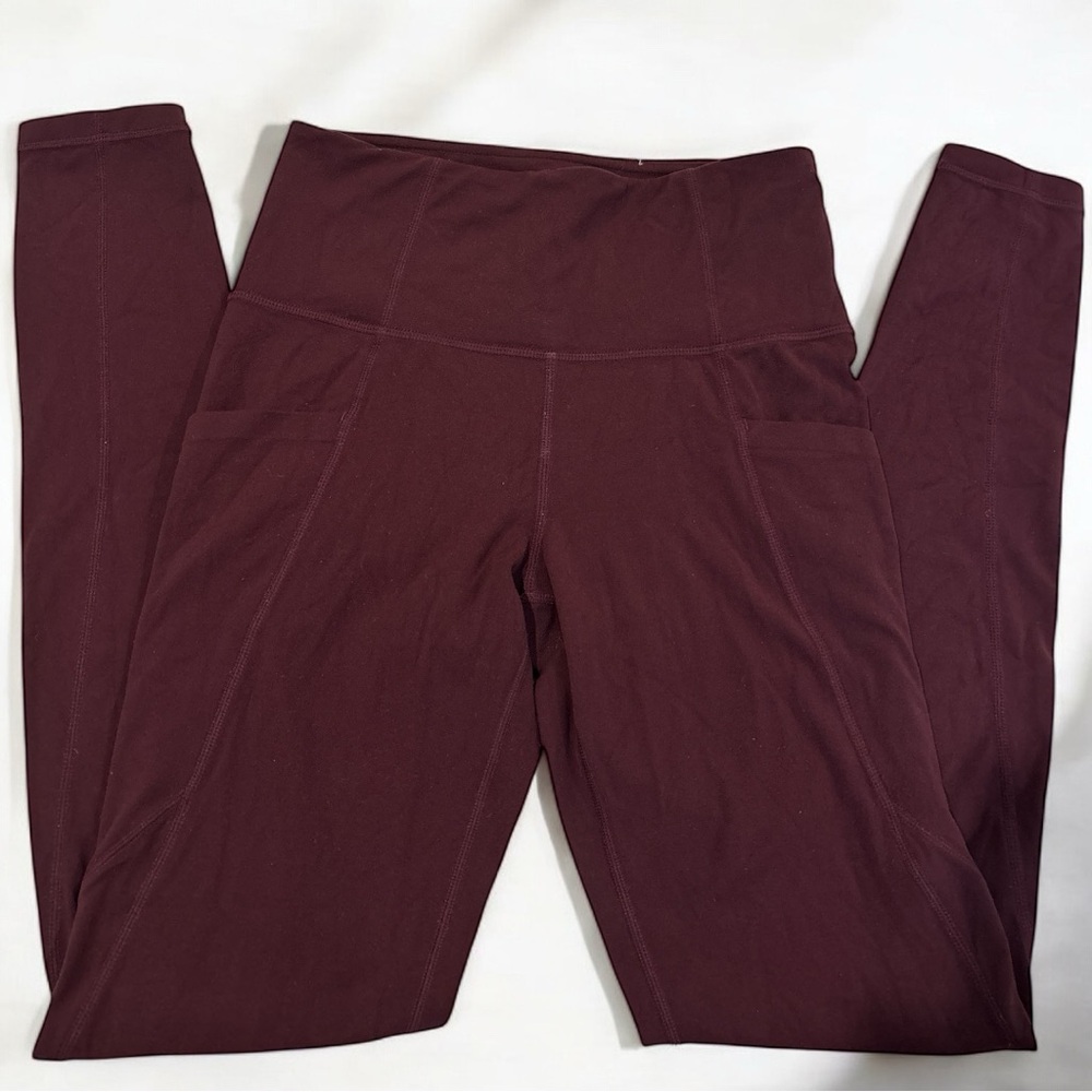 ATHLETA Women’s High-Rise Burgundy Leggings Size XS